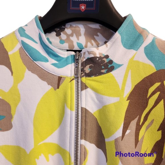 Susan Graver Weekend Jacket Size L 95% Cotton 5% Spandex Stretchy Full Zip Close - Picture 2 of 9